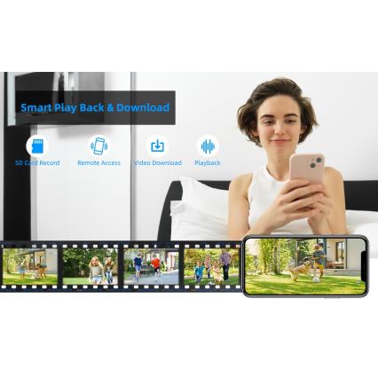 Immax NEO 07825L - Έξυπνη εξωτερική κάμερα τύπου DOME 5MP 230V IP66 TUYA Wi-Fi