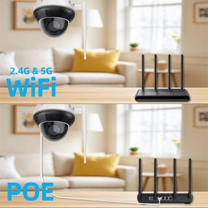 Immax NEO 07825L - Έξυπνη εξωτερική κάμερα τύπου DOME 5MP 230V IP66 TUYA Wi-Fi
