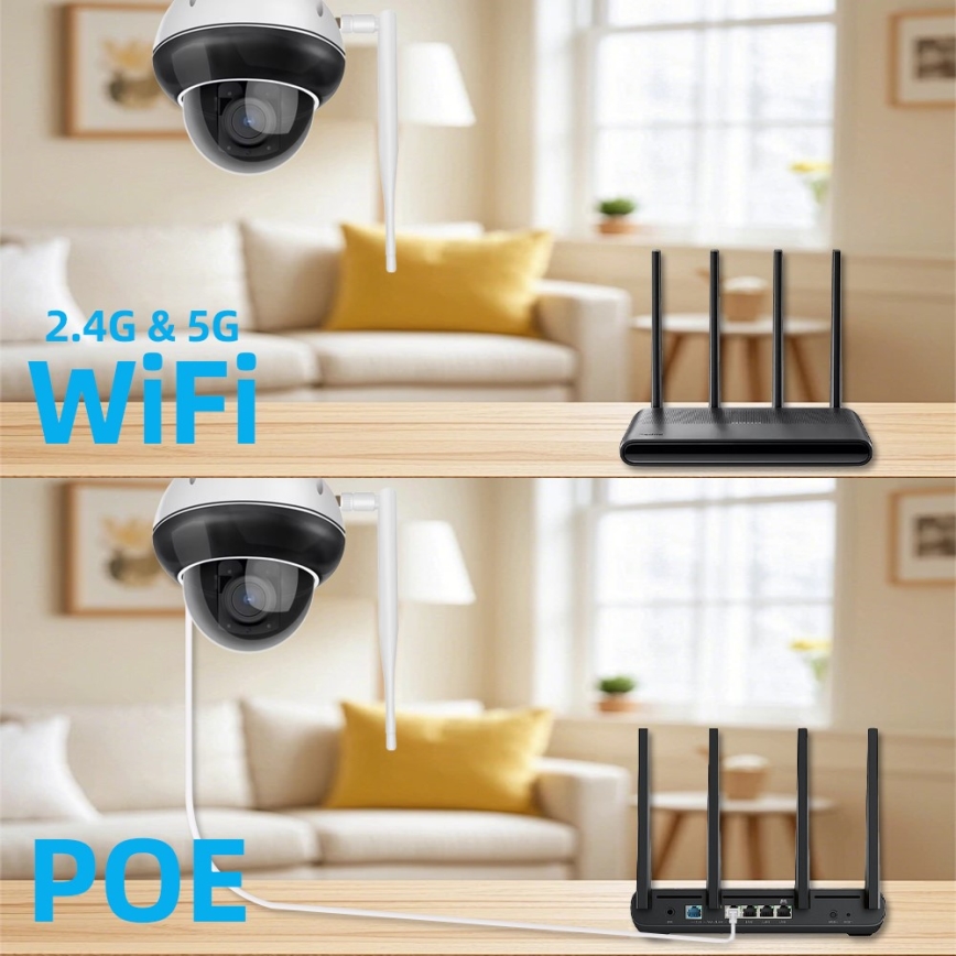 Immax NEO 07825L - Έξυπνη εξωτερική κάμερα τύπου DOME 5MP 230V IP66 TUYA Wi-Fi