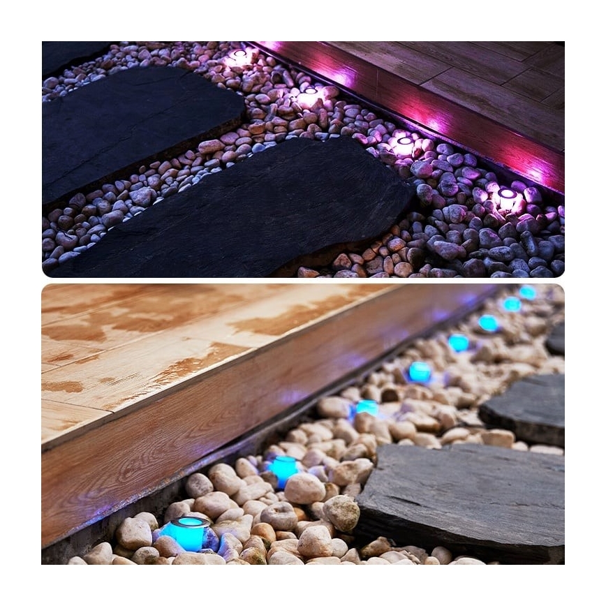 Immax NEO 07905L - LED RGB Dimmable ηλιακό φωτιστικό ESTRELAS 8xLED/0,25W/5V IP65 Tuya