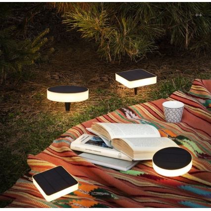 Immax NEO 07910L - LED RGB ρυθμιζόμενο ηλιακό φωτιστικό με αισθητήρα NEO LITE LED/1W/5V στρογγυλό IP54 Tuya 1300 mAh