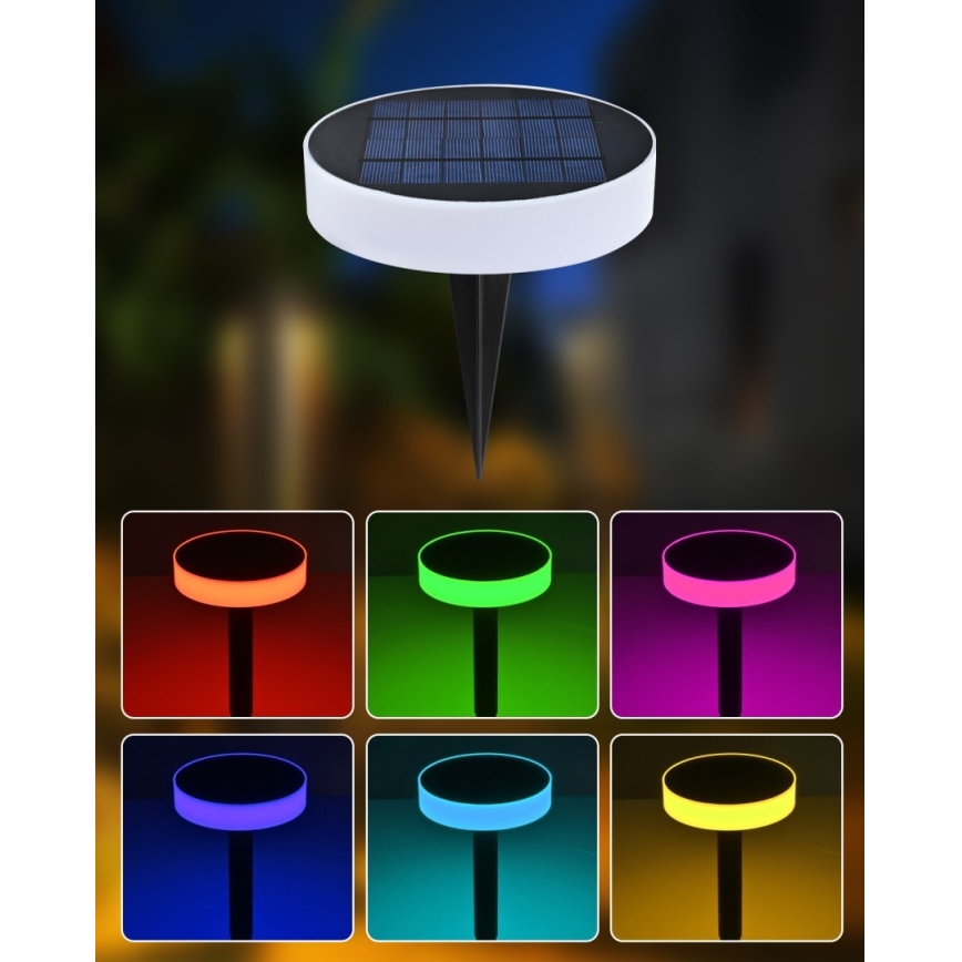 Immax NEO 07910L - LED RGB Dimmable ηλιακό φωτιστικό με αισθητήρα NEO LITE LED/1W/5V στρογγυλό IP54 Tuya 1300 mAh