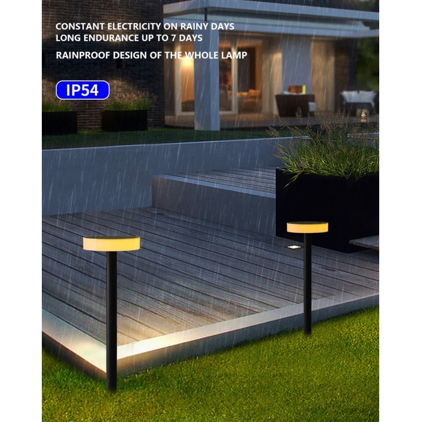 Immax NEO 07910L - LED RGB Dimmable ηλιακό φωτιστικό με αισθητήρα NEO LITE LED/1W/5V στρογγυλό IP54 Tuya 1300 mAh