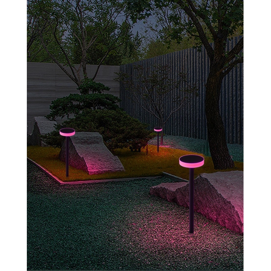Immax NEO 07910L - LED RGB Dimmable ηλιακό φωτιστικό με αισθητήρα NEO LITE LED/1W/5V στρογγυλό IP54 Tuya 1300 mAh