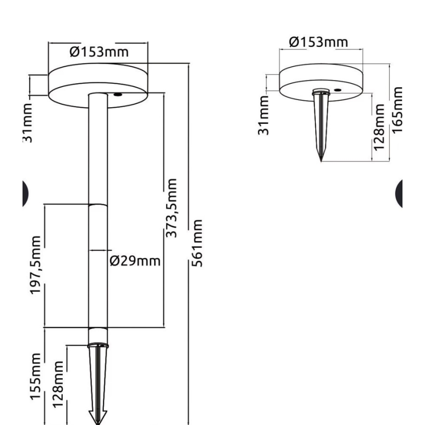 Immax NEO 07910L - LED RGB Dimmable ηλιακό φωτιστικό με αισθητήρα NEO LITE LED/1W/5V στρογγυλό IP54 Tuya 1300 mAh
