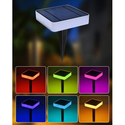 Immax NEO 07911L - LED RGB Dimmable ηλιακό φωτιστικό με αισθητήρα NEO LITE LED/1W/5V γωνιακό IP54 Tuya 1300 mAh