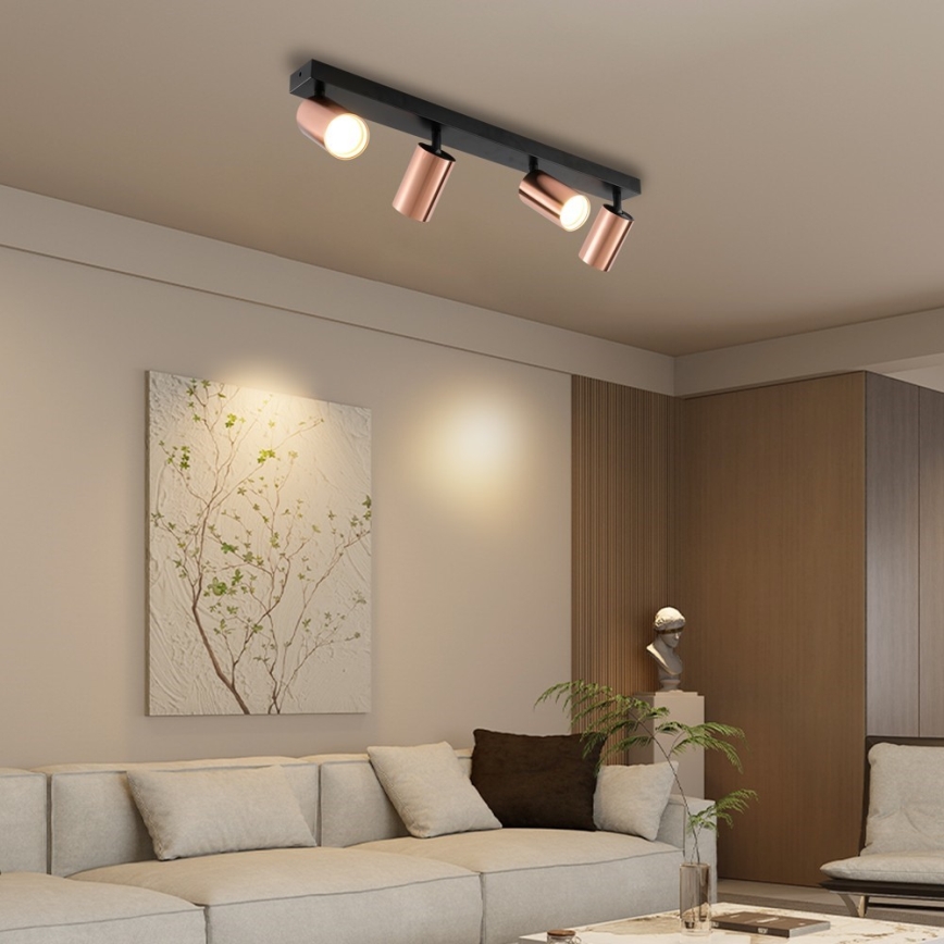 Immax NEO 08303L - Σποτ φωτιστικό PUNTO 4xGU10/9W/230V ροζ χρυσό