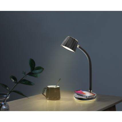 Immax NEO 08996L - Επιτραπέζιο φωτιστικό LED Dimmable με ασύρματη φόρτιση PERLA LED/1,5W + LED/6W/230V 3800-4300K