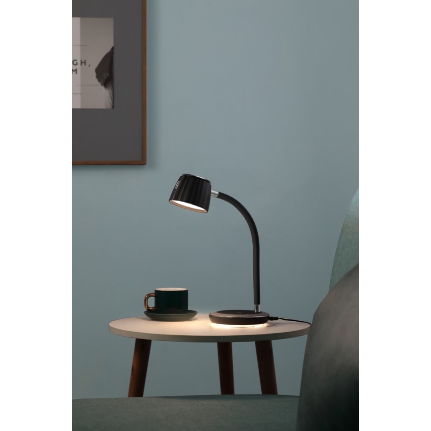 Immax NEO 08996L - Επιτραπέζιο φωτιστικό LED Dimmable με ασύρματη φόρτιση PERLA LED/1,5W + LED/6W/230V 3800-4300K