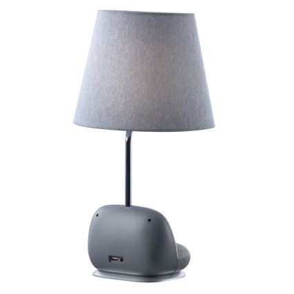 Immax NEO 09109L - Ρυθμιζόμενο επιτραπέζιο φωτιστικό LED με ασύρματη φόρτιση Qi SOFA LED/6W/230V γκρι