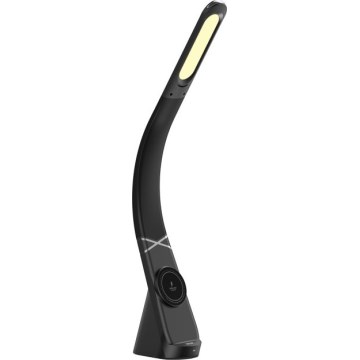 Immax NEO 09110L - Ρυθμιζόμενο επιτραπέζιο φωτιστικό LED με ασύρματη φόρτιση MAGIC LED/5W/230V μαύρο