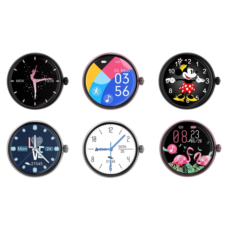 Immax NEO 9040 - Smart watch ρολόι Lady Music Fit 300 mAh IP67 ροζ