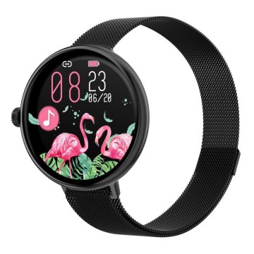 Immax NEO 9041 - Smart watch ρολόι Lady Music Fit 300 mAh IP67 μαύρο