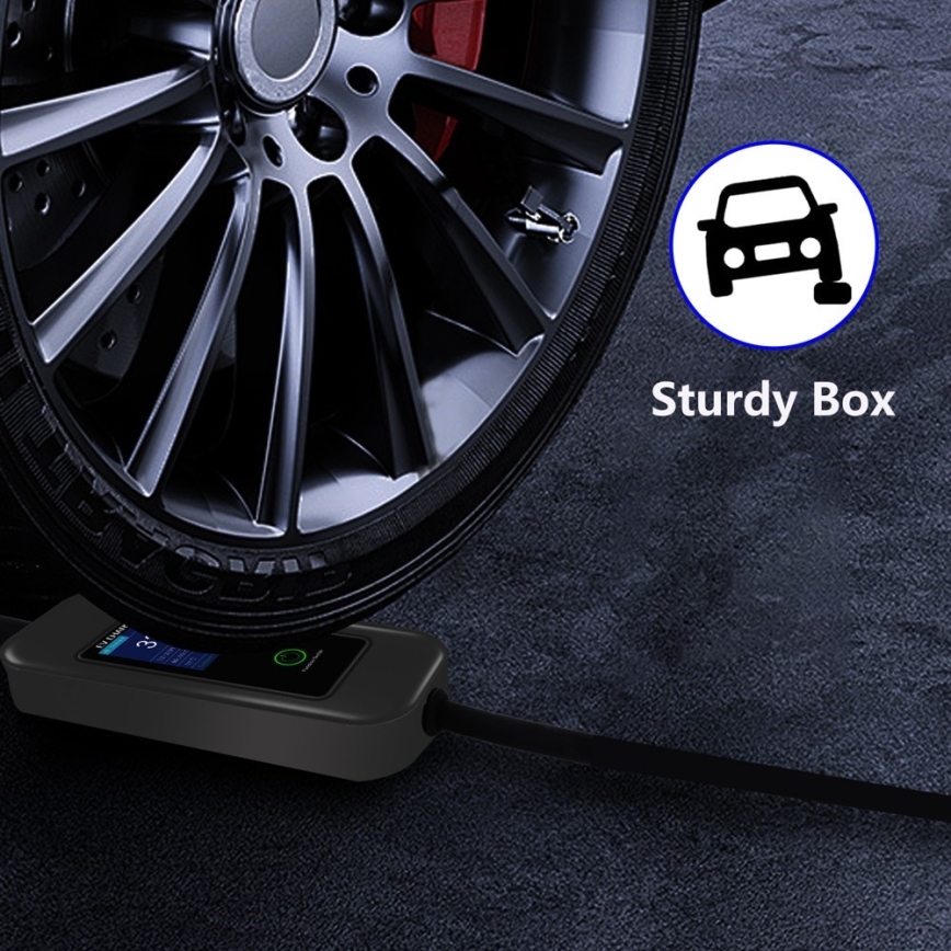 Immax - Φορητός σταθμός φόρτισης EV για ηλεκτροκίνητα οχήματα AC Type 2 32A/380V 22kW + πρίζα 230V 5μ Wi-Fi Tuya