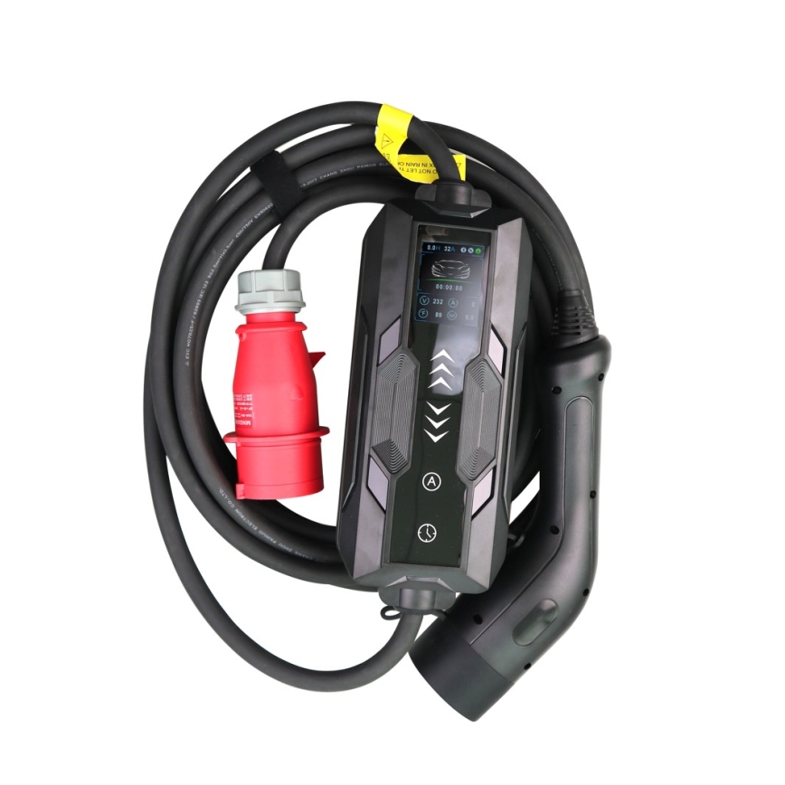 Immax - Φορητός σταθμός φόρτισης EV για ηλεκτροκίνητα οχήματα AC Type 2 16A/380V 11kW + πρίζα 230V, 3,7kW 5m + θήκη