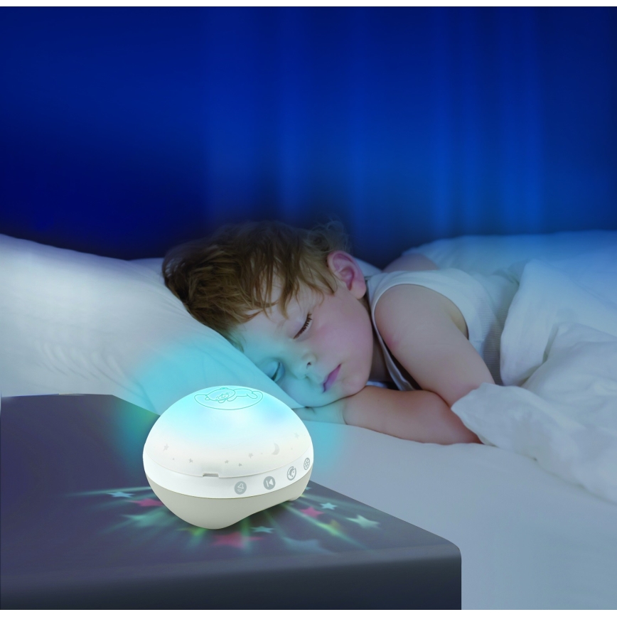 Infantino - Κρεμαστό παιχνίδι πάνω από την κούνια με μελωδία 3 σε 1, 3xAAA, καφέ