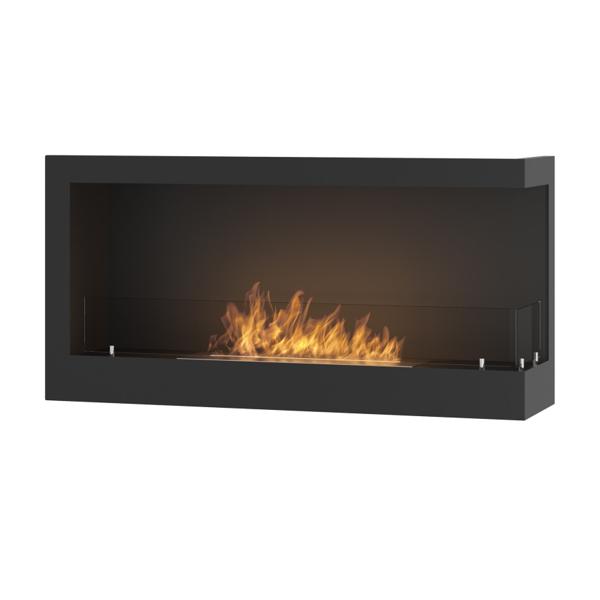 InFire - Corner Τζάκι BIO 45x90 cm 3kW μαύρο