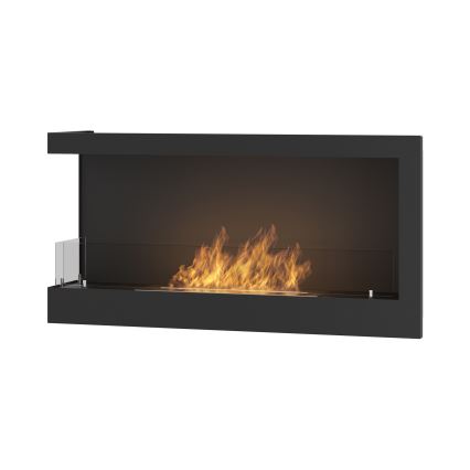 InFire - Corner Τζάκι BIO 45x90 cm 3kW μαύρο