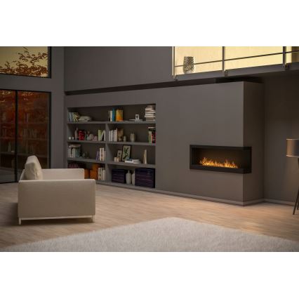 InFire - Corner Τζάκι BIO 45x120 cm 3kW μαύρο