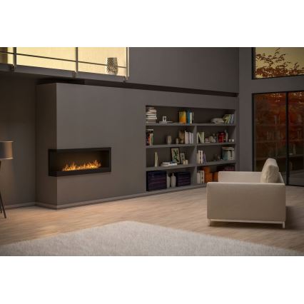 InFire - Corner Τζάκι BIO 45x120 cm 3kW μαύρο