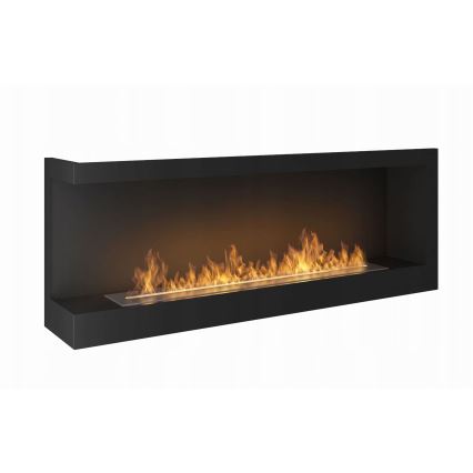 InFire - Corner Τζάκι BIO 45x120 cm 3kW μαύρο