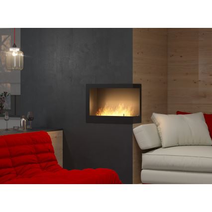 InFire - Corner Τζάκι BIO 45x60 cm 3kW μαύρο