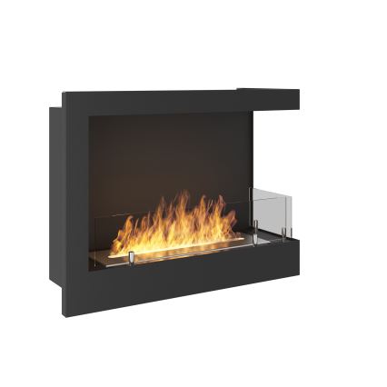 InFire - Corner Τζάκι BIO 45x60 cm 3kW μαύρο