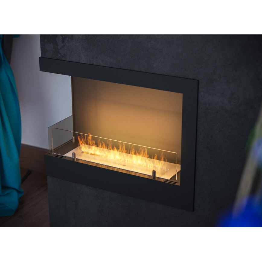 InFire - Corner Τζάκι BIO 45x60 cm 3kW μαύρο