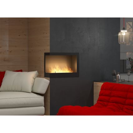 InFire - Corner Τζάκι BIO 45x60 cm 3kW μαύρο