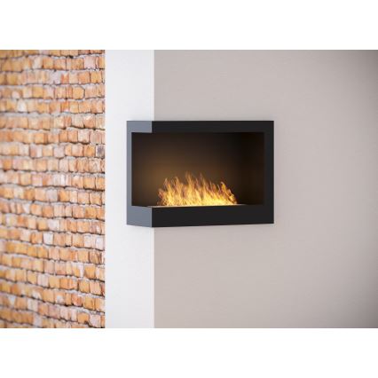 InFire - Corner Τζάκι BIO 45x60 cm 3kW μαύρο