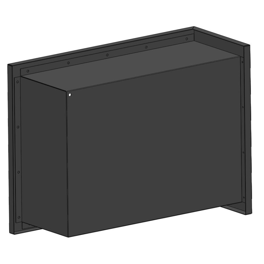 InFire - Corner Τζάκι BIO 45x60 cm 3kW μαύρο