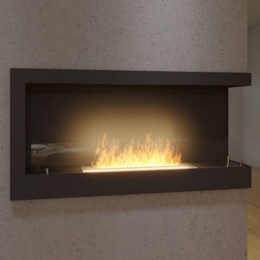 InFire - Corner Τζάκι BIO 45x90 cm 3kW μαύρο