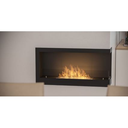 InFire - Corner Τζάκι BIO 45x90 cm 3kW μαύρο