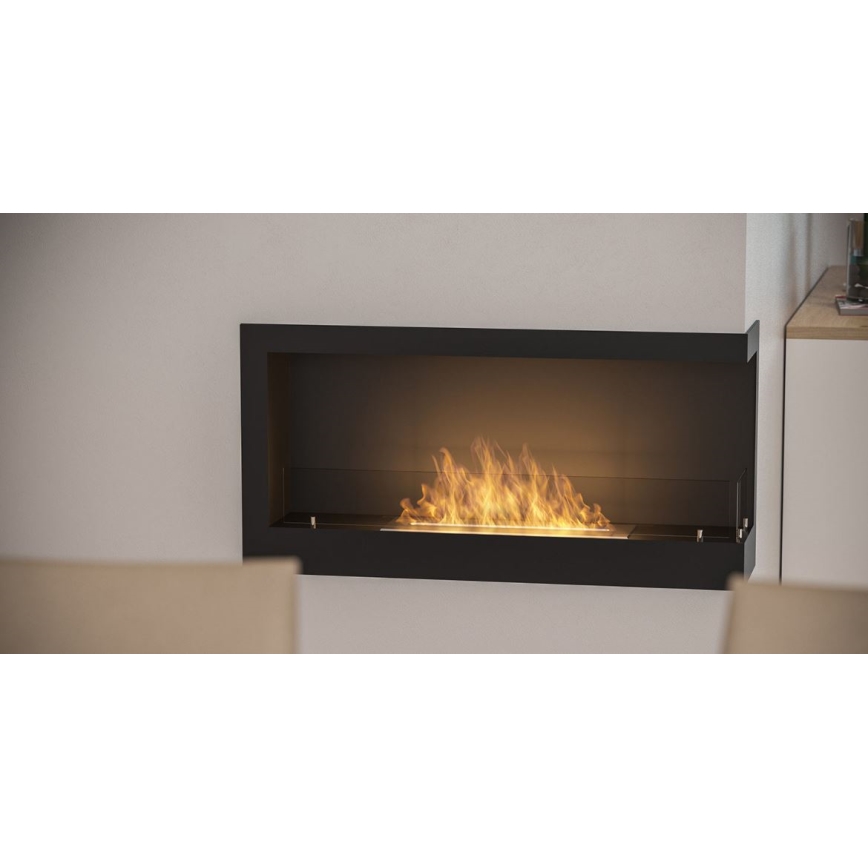 InFire - Corner Τζάκι BIO 45x90 cm 3kW μαύρο