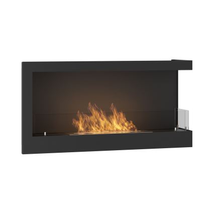 InFire - Corner Τζάκι BIO 45x90 cm 3kW μαύρο