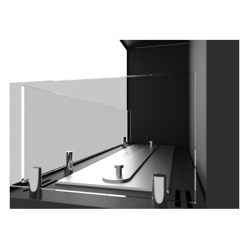 InFire - Corner Τζάκι BIO 45x90 cm 3kW μαύρο