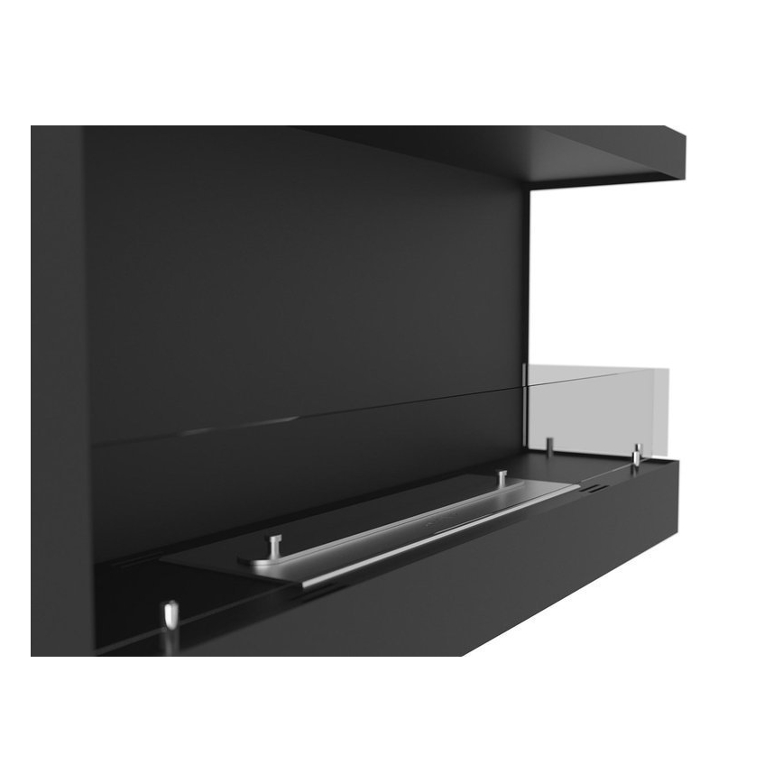 InFire - Corner Τζάκι BIO 45x90 cm 3kW μαύρο