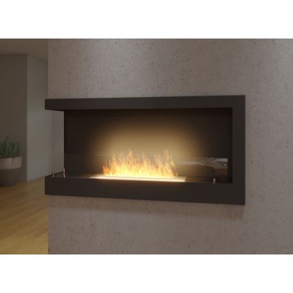 InFire - Corner Τζάκι BIO 45x90 cm 3kW μαύρο