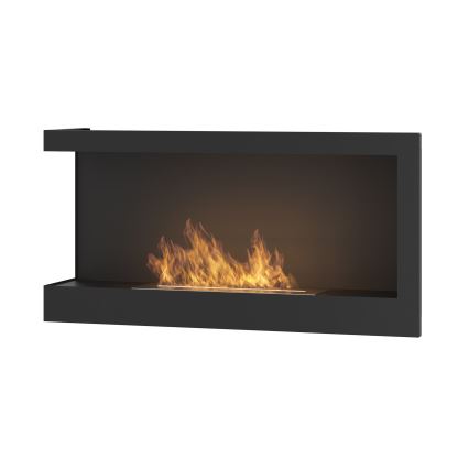 InFire - Corner Τζάκι BIO 45x90 cm 3kW μαύρο