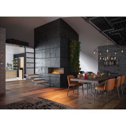 InFire -Γωνιακό τζάκι βιοαιθανόλης BIO 110x45 cm 3kW μαύρο