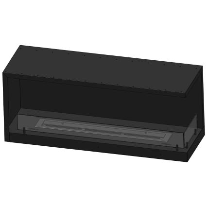 InFire -Γωνιακό τζάκι βιοαιθανόλης BIO 110x45 cm 3kW μαύρο