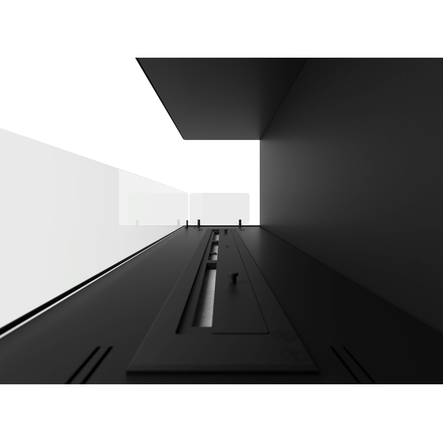 InFire - Γωνιακό τζάκι Βιοαιθανόλης BIO 110x45 cm 3kW μαύρο