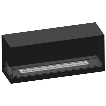 InFire - Γωνιακό τζάκι Βιοαιθανόλης BIO 110x45 cm 3kW μαύρο