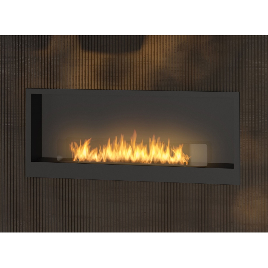 InFire - Εντοιχιζόμενο τζάκι BIO 120x50 cm 3kW μαύρο