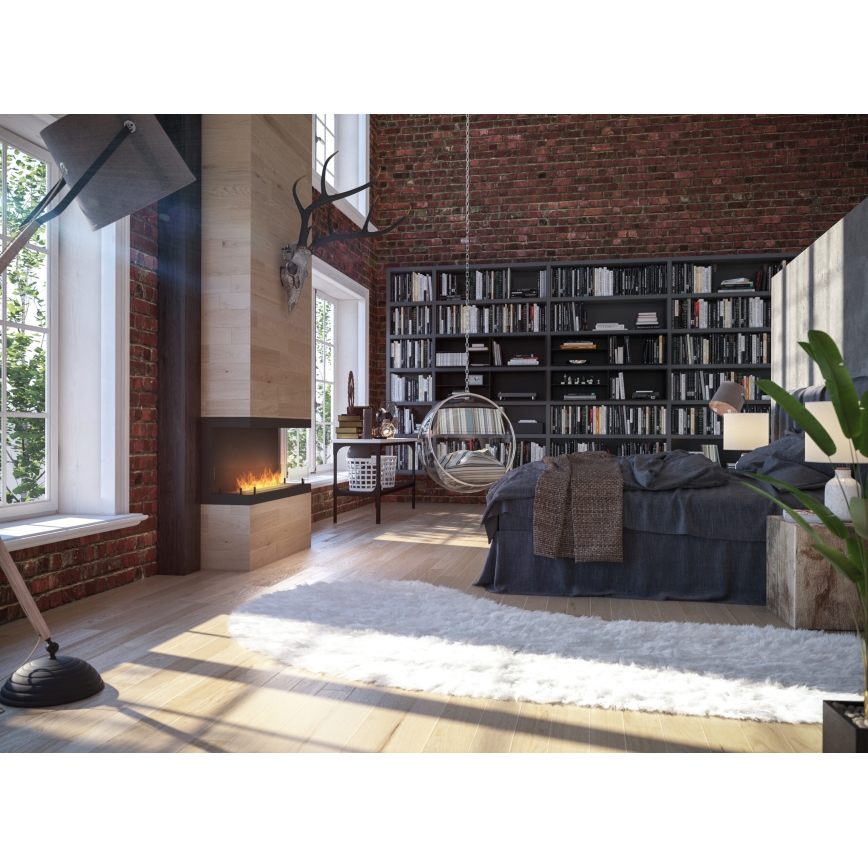 InFire - Εντοιχιζόμενο τζάκι Βιοαιθανόλης BIO 100x50 cm 3kW μαύρο