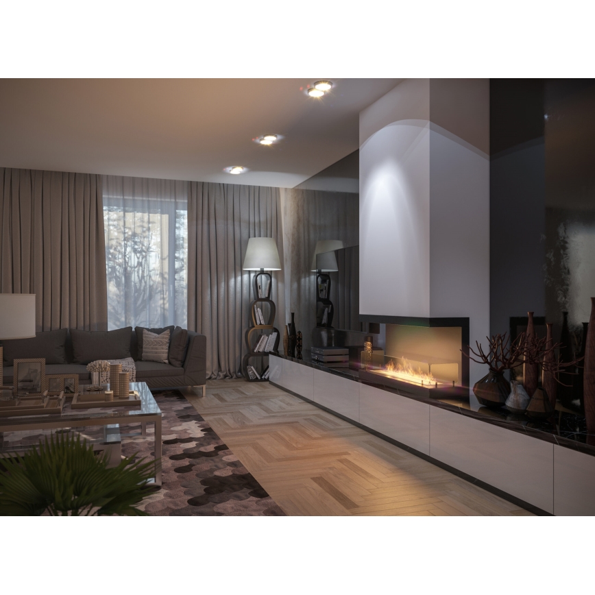 InFire - Εντοιχιζόμενο τζάκι Βιοαιθανόλης BIO 100x50 cm 3kW μαύρο