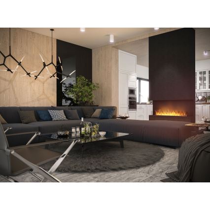 InFire - Εντοιχιζόμενο τζάκι Βιοαιθανόλης BIO 120x45 cm 3kW μαύρο