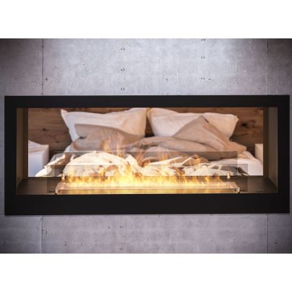 InFire - Εντοιχιζόμενο τζάκι Βιοαιθανόλης BIO 120x50 cm 3kW δυο όψεων