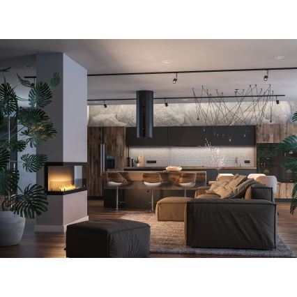 InFire - Εντοιχιζόμενο τζάκι βιοαιθανόλης BIO 120x50 cm 5kW μαύρο