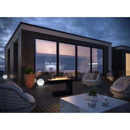 InFire - Βιοτζάκι 110x92 εκ. 3kW μαύρο